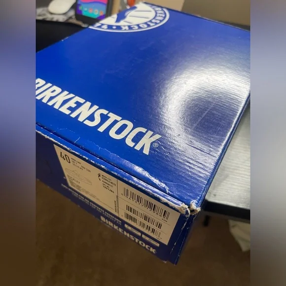 Birkenstock Pebble Gray Leather Clogs - Picture 3 of 11